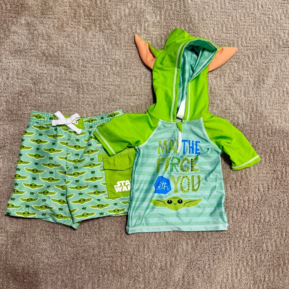 Disney Baby Star Wars Grogu “Make the Force Be With You” Swim Set | 18-24M
